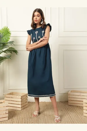 DEEBACO Women A-Line Midi Dress