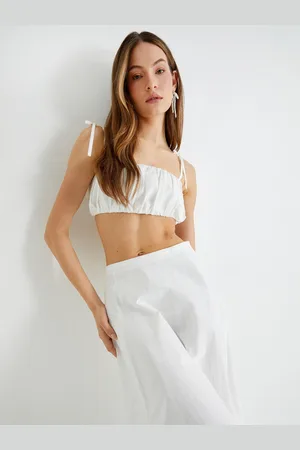Koton Solid Shoulder Straps Tube Top