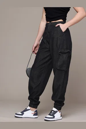 Roadster The Life Co. Women Pure Cotton Straight High-Rise Joggers
