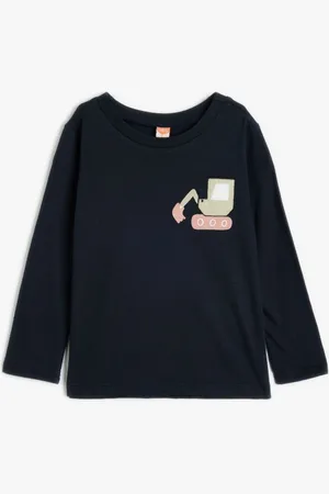 Koton Boys Graphic Printed Round Neck Cotton T-shirt