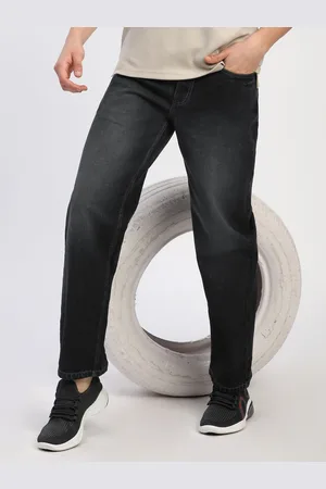 Beyoung Men Black Faded Baggy Fit Jeans