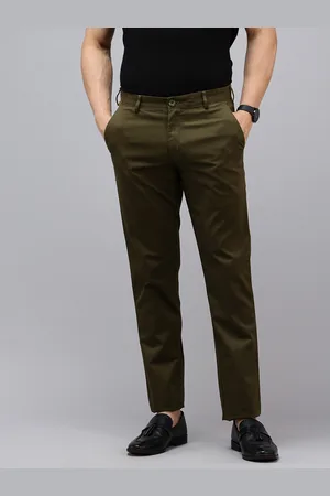 ColorPlus Men Pure Cotton Contemporary Fit Chinos Trousers