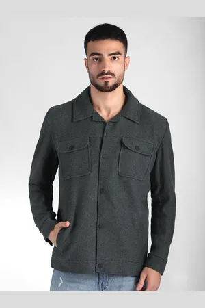 Beyoung Men Woollen Tailored Jacket with Patchwork