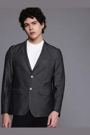 Louis Philippe Notched Lapel Single-Breasted Super Slim Fit Blazer