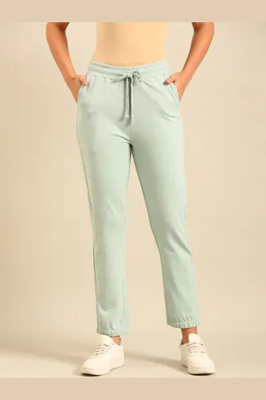 De Moza Women Cotton Mid-Rise Joggers Trousers