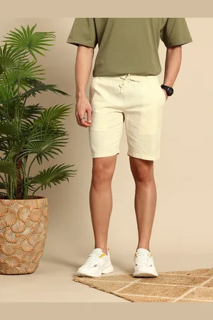 Mast & Harbour Men Self Designed Regular Shorts