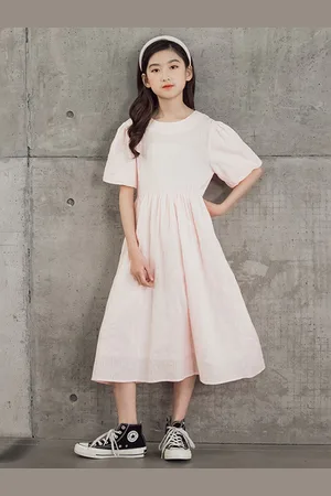 LULU & SKY Girls Striped A-Line Midi Dress