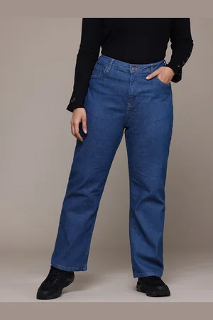 Roadster The Lifestyle Co. Plus Size Women Straight Fit Stretchable Jeans