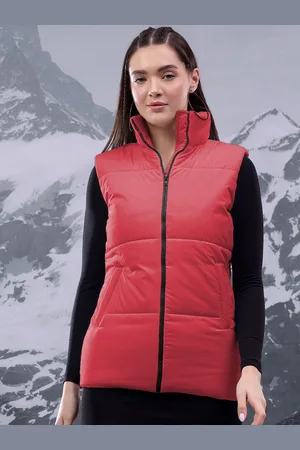 KOTTY Women Mock Collar Solid Casual Puffer Insulator Jacket