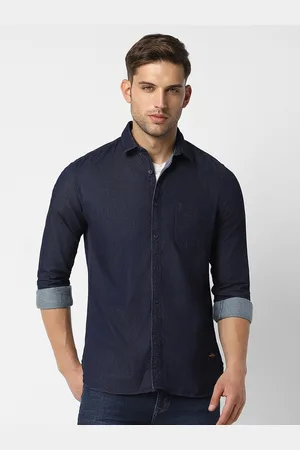 Van Heusen Men Slim Fit Opaque Casual Shirt