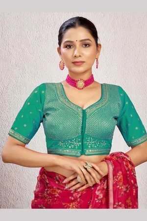 Kalini Women Embellished Fully Stitched Padded Saree Blouse