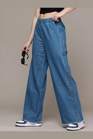 Roadster The Life Co. Women Pure Cotton Straight Fit High-Rise Jeans