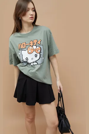 Lifestyle Women Graphic Printed Round Neck Cotton Oversized T-shirt