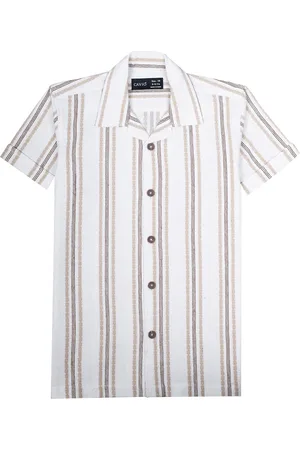CAVIO Boys Comfort Horizontal Stripes Opaque Striped Casual Shirt