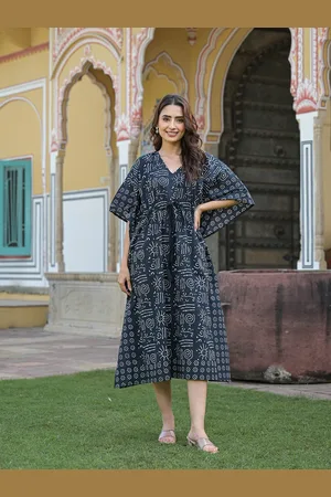 Kalini Women Geometric Printed Kaftan Dress