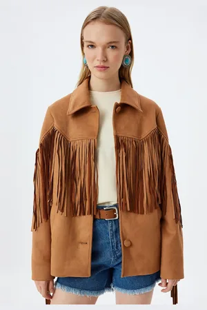 Koton Women Spread Collar Solid Casual Tailored Jacket