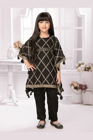 Betty Girls Embroidered Round Neck Tunic With Trouser