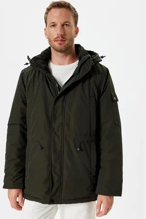 Koton Men Hooded Solid Casual Padded Jacket