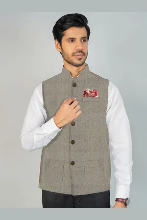 Wintage Printed Satin Nehru Jackets