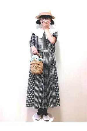LULU & SKY Girls Checked Fit & Flare Midi Dress