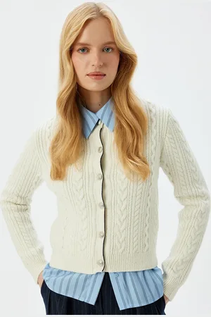 Koton Women Cable Knit Cardigan