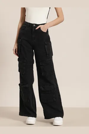 HERE&NOW Women Cargo Style Jeans