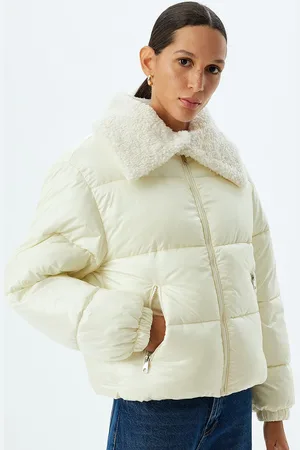 Koton Women Spread Collar Solid Casual Padded Jacket