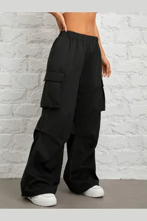 Broadstar Women High Rise Loose Fit Cargo Track Pants