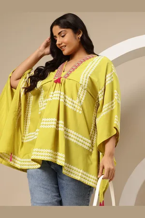 Sztori Plus Size Printed Kaftan Kurti