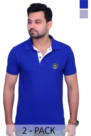 La Milano Men Pack Of 2 Solid Polo Collar Slim Fit T-shirt