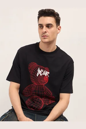 The Bear House Men Graphic Printed Round Neck Cotton T-shirt