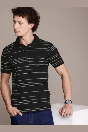 French Connection Brand Logo Printed Polo Collar Pure Cotton T-shirt