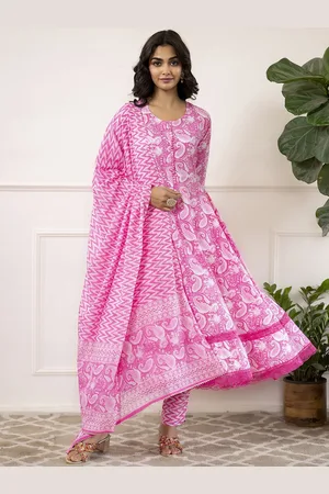 Kalini Paisley Printed Pure Cotton Kurta with Trouser & Dupatta