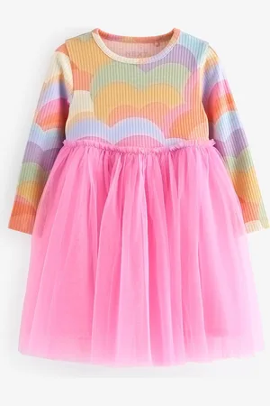 Next Girls TWOFER RAINBOW Print Fit & Flare Dress