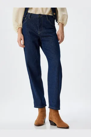Koton Women Straight Fit High-Rise Jeans