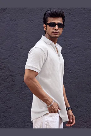 Powerlook Men Polo Collar T-shirt
