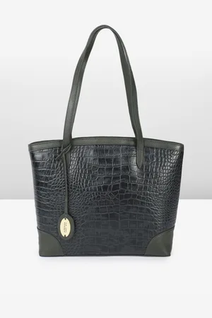 Hidesign Animal Textured Leather Structured Shoulder Bag