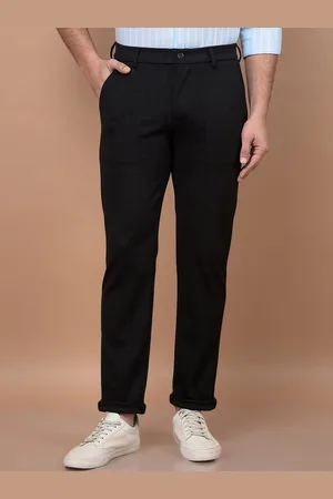 Crimsoune Club Men Checked Smart Slim Fit Chinos Trousers