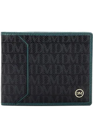 Da Milano Men Brand Logo Printed Leather Two Fold Wallet