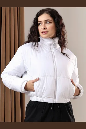 KOTTY Women Mock Collar Solid Casual Puffer Insulator Jacket
