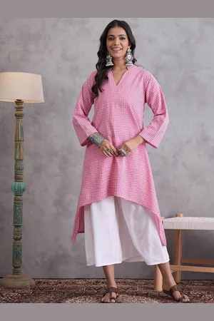 InWeave Women Embroidered Regular Pure Cotton Kurta with Palazzos