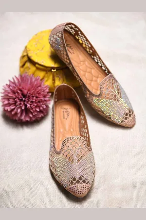 JM Looks Women Embellished Round Toe Ballerinas Flats
