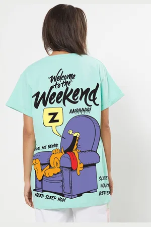 Bewakoof Women Graphic Printed Round Neck Pure Cotton Garfield T-shirt