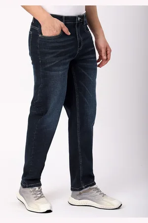 Beyoung Men Mid Blue Raw Regular Fit Jeans