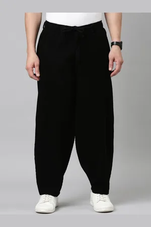 CINOCCI Men Loose Fit Corduroy Trousers