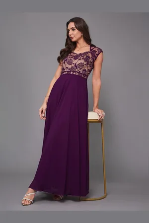 Miss Chase Women Self Design Fit & Flare Maxi Dress
