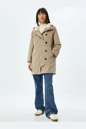 Koton Women Single-Breasted Overcoat