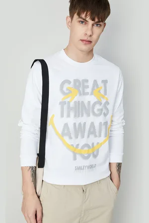 Smileyworld Men Printed Sweatshirt