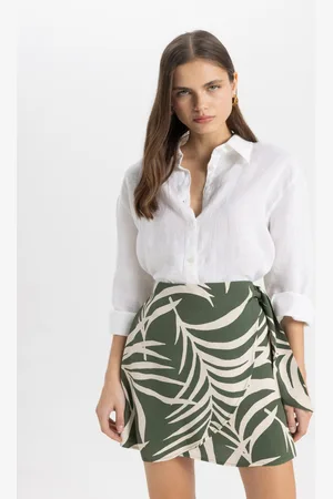 DeFacto Printed A-Line Mini Skirt
