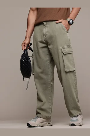 WROGN Men Pure Cotton Loose Fit Cargo Jeans